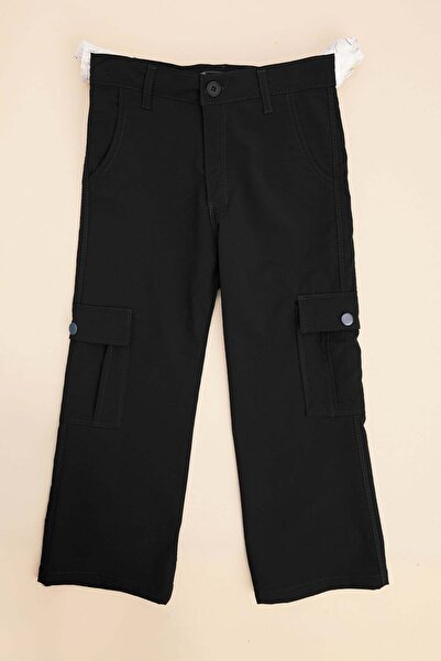 Fulla Moda Zippered Cargo Pocket Girls' Trousers