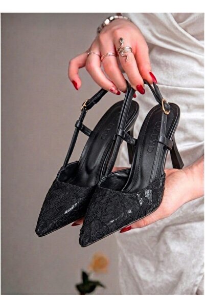 UBEYD Stylish Heeled Shoes with Lace Detail for Special Occasions