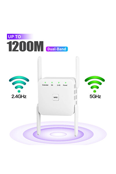 Choice1 EU Plug 5Ghz Repeater 5Ghz WiFi Repeater AC1200 Wi-Fi Booster WiFi Ex...