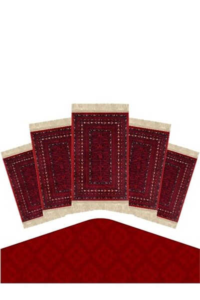 Segadty Sadu Prayer Rug Package | 5 Luxury Sadu Heritage Prayer Mats Set, Sce...