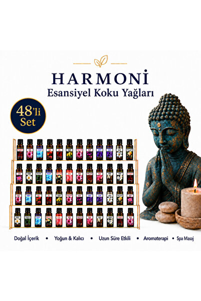 HARMONİ Esansiyel Uçucu Yağ Buhurdanlık Yağı Difüzör Esansı Aromaterapi Koku ...