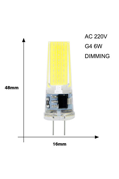 Choice5 Warm White G4 AC 220V 6W 10pcs LED G4 COB Lamp AC DC 12V 220V Mini Di...