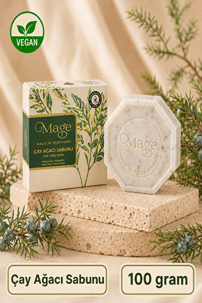 Mage Cosmetics Çay Ağacı Doğal Güzellik Sabunu 100 gram 1 adet hediyelik kutuda