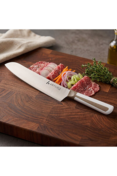 Aryıldız Plurex Santoku Bıçağı 21 cm Koyu Bej