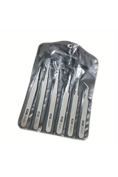 Choice 1 Set 6Pcs/Set Stainless Steel Tweezers: Industrial Precision Repair T...