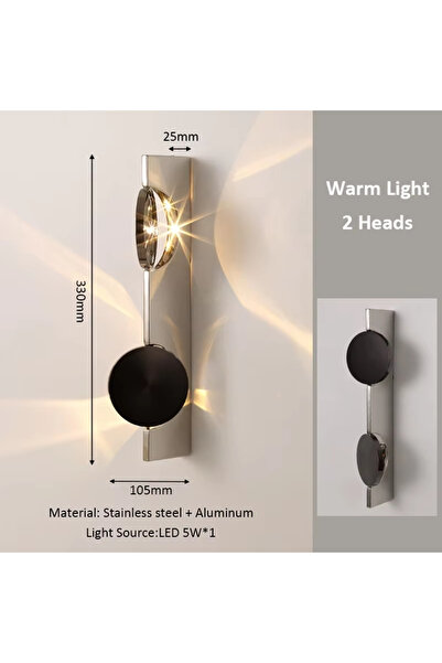 choice2 Warm Light 2 Heads Artistic Corrugated Wall Lamp LED Living Room Back...