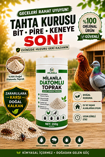 MilaNila Diatom toprağı,tahta kurusu ilaci bit parazit tozu,diatomlu toprak t...