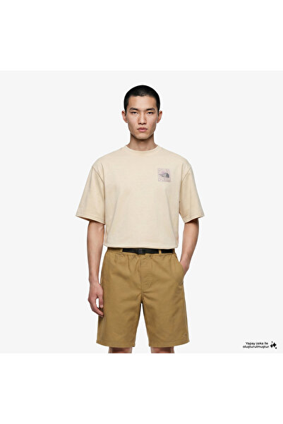 THE NORTH FACE تي شيرت رجالي باللون البيج من Sun Oversize