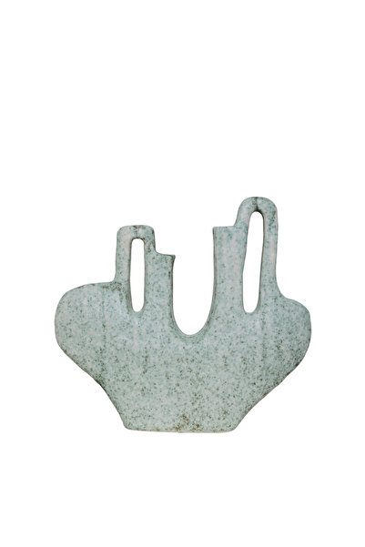 Yargıcı Soyut Formlu Sırlı Seramik Dekoratif Obje(8x32x29 Cm)