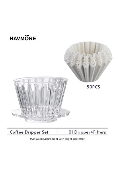 choice2 White SET Heat-resistant Coffee Dripper 1-2Cups Crystal Eye Pour Over...
