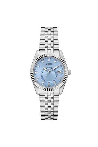 Guess Ladies Silver Tone Multi-function Date Watch