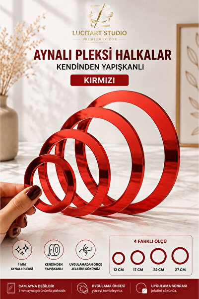 Arıkoğlu Reklam ve Yapı Kendinden Yapışkanlı Ayna Pleksi Halka | 9 Renk Seçen...