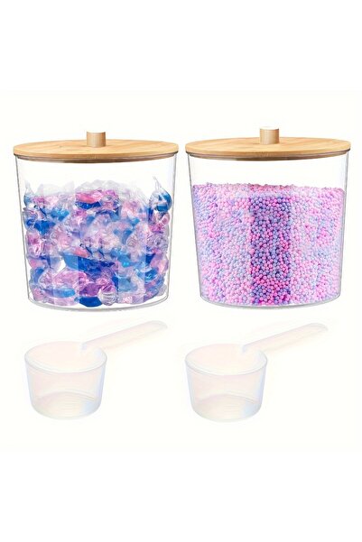 Choice 2pcs with 2pcs spoon Laundry Room Organization and Storage Jars Large ...