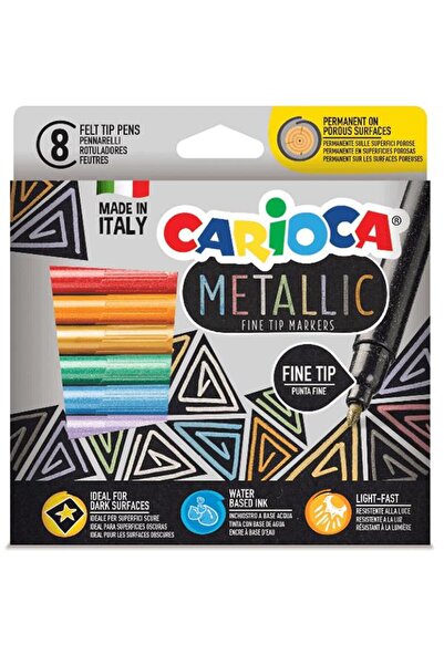 carioca Keçeli Boya Kalemi Metalik 8 Renk