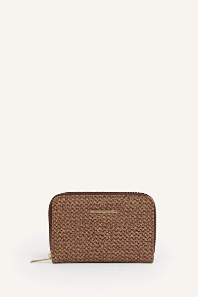 DeFacto Women's Faux Leather Knitted Textured Wallet H6784Axns
