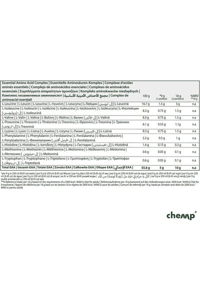 Chemp Amino acizi Pure & Electroliți 306 g aromă Cocktail de Fructe