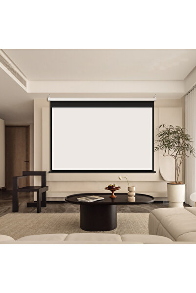 Dualtech 300x225 150" Motorlu Kumandalı Projeksiyon Perdesi Gain 1.8 (4K Ultra HD Sinema Perdesi)