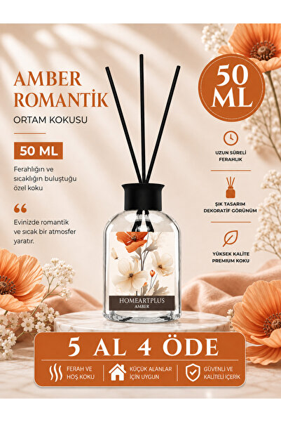 homeartplus amber  oda kokusu bambu esansiyel uçucu yağ 50 ml