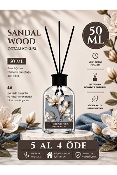 homeartplus Sandal wood oda kokusu bambu esansiyel uçucu yağ 50 ml