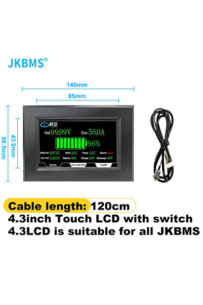 Choice4 JK-LCD JKBMS JIKONG V19 Smart Inverter BMS PB2A16S20P 8S 16S 24V 48V ...