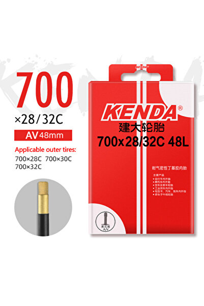 Kenda أنبوب داخلي للدراجة 700-28-32C-AV48L قطعة واحدة 700C 23-25C 28-32C 35-4...