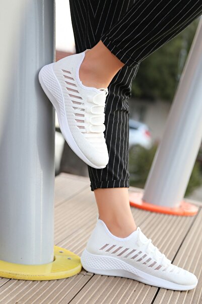 Madam Tarz Dina Triko Sneaker Beyaz