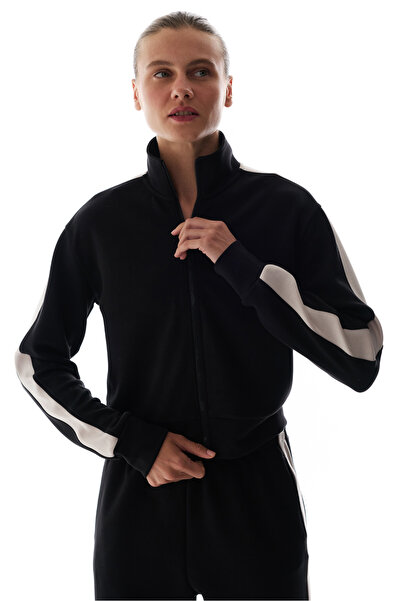 Penti Siyah İpeksi Dokunuş Silky Touch Şerit Detaylı Sweatshirt