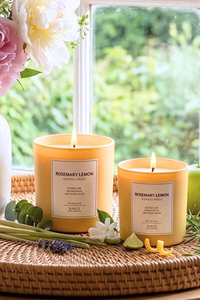 Rakle Le Jardin Rosemary Lemon Kokulu 2'li Mum Seti Sarı 120 gr - 200 gr