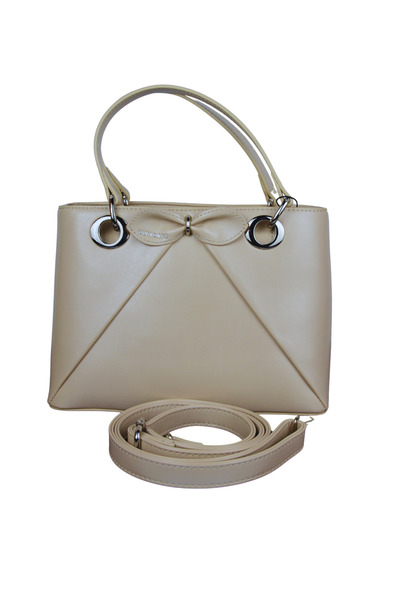 dukidasoturkiye Duki Daso Beige Women's Hand and Shoulder Bag with Bow Detail...