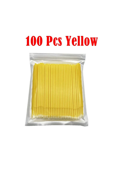 Choice3 yellow 100Pcs/Bottle Dental Disposable Micro Brushes Applicators Micr...