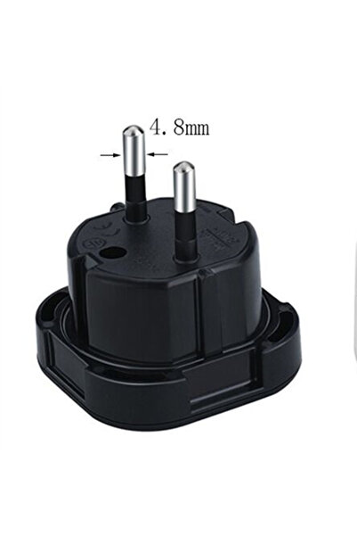 Choice1 4.8mm Pins Black 1pcs UK to EU Socket Adapter 220V Euro Travel Plug C...