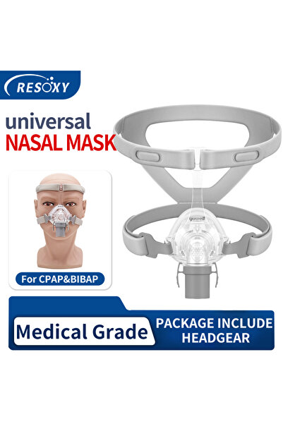 Choice M size YUWELL Nasal Mask CPAP Mask With Headgear Silicon Gel Cushions ...