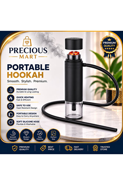 Unbraded Arabic Portable Cup Hookah Car Shisha Set Indoor Outdoor with Protec...