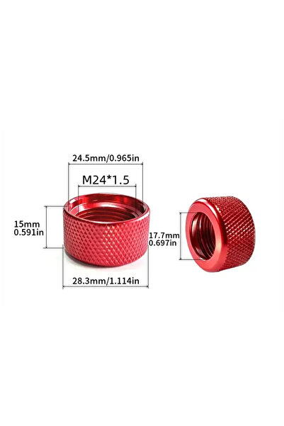 choice2 Red 28.3X15 Aluminum Alloy Fastener Tightening Nut 17mm Ballhead Univ...