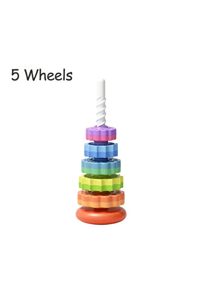 Choice Rainbow Tower Children's Tesori Stacked Rainbow Tower Colorful Rotatin...
