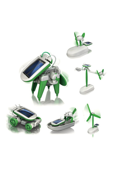 Choice No box 6-In-1 Solar-Power Robot Kit Assembling Ship Fan Windmill Car T...