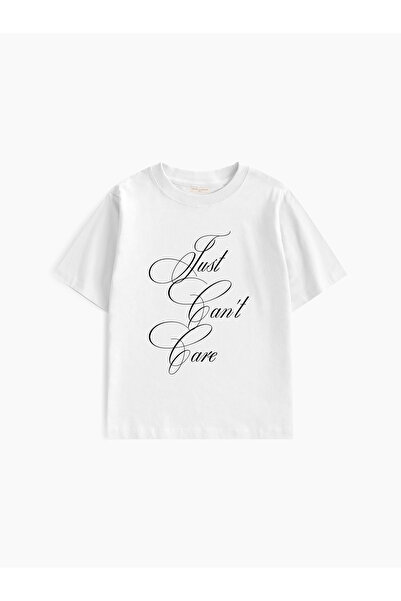 lethestudios Can't Care Baskılı Baby Tee