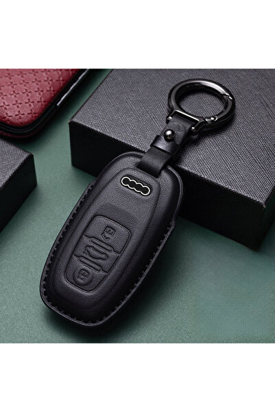 choice2 A Genuine Leather Car Key Case For Audi A3 A4 A6 A7 A8 B9 C8 D5 4K S8...