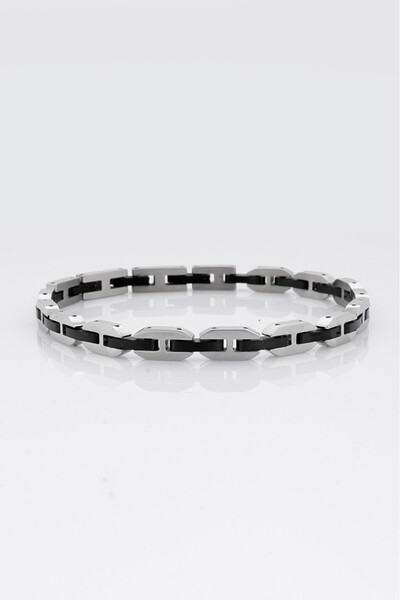 UKHWD SUPPLY 316L Stainless Steel 6mm Coffee Bean Men's Bracelet