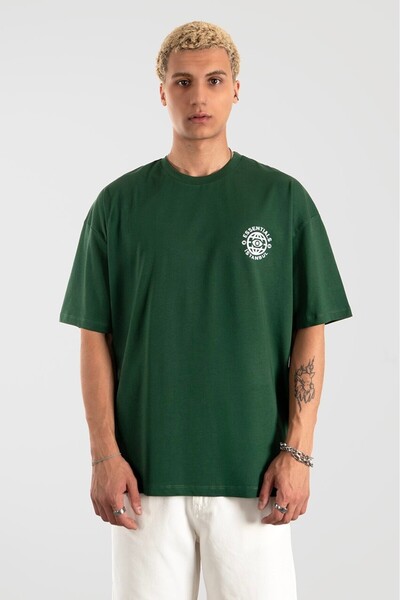 UKHWD SUPPLY Tricou pentru bărbați Essentials Istanbul Oversize Verde