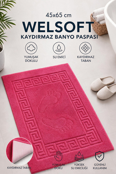 Coton Delux 45x65 cm welsoft Anti-alunecare covor pentru baie |   cu textură ...