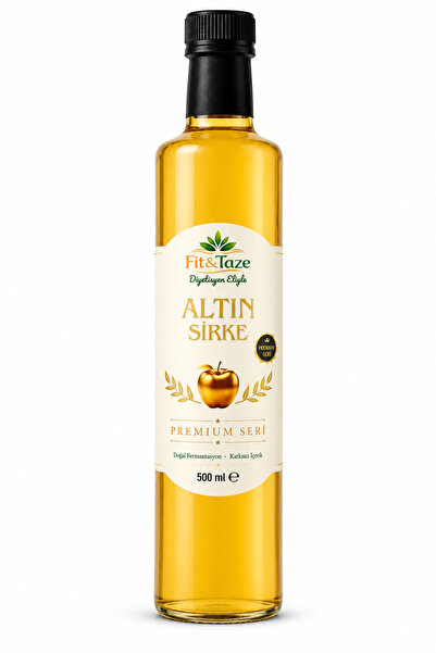 FİT & TAZE Diyetisyen Eliyle Doğal Fermantasyon Premium Altın Sirke Cam Şişe ...