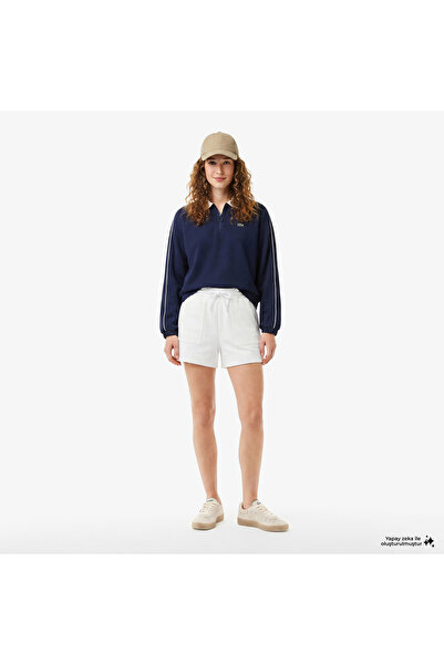 Lacoste Kadın Relaxed Fit Beyaz Şort