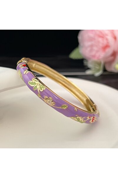 Choice13 58-60mm Rhodium Plated Enamel Chinese Cloisonne Bracelet Double Bang...