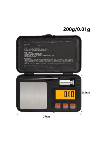 Choice1 ميزان رقمي صغير 200 جرام بدقة 0.01 جرام أو 50 جرام بدقة 0.001 جرام، م...