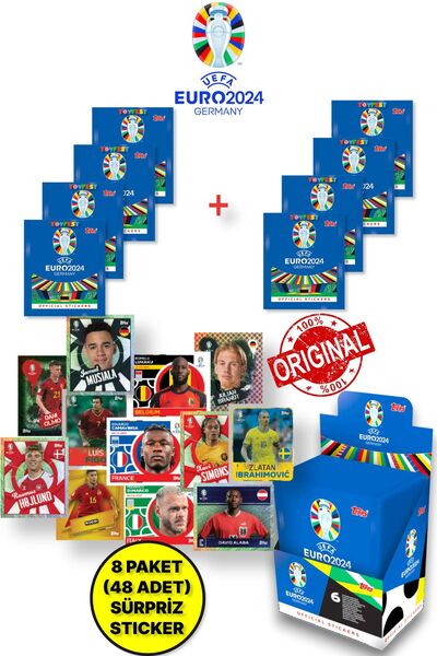 TOYFEST ALMANYA EURO 2024 Avrupa Şampiyonası Match Attax - 8 ADET Futbolcu St...