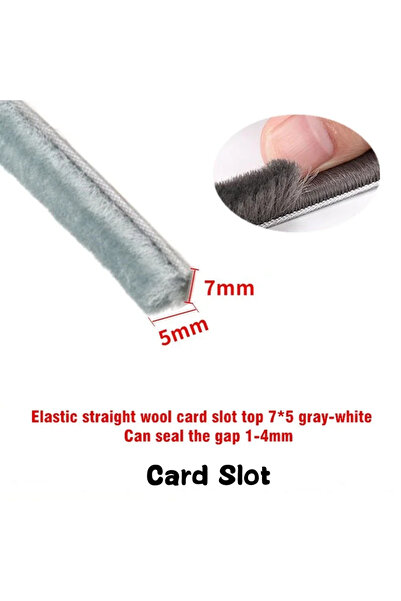 Choice 10M Gray-White-7X5 10m/Roll Card Slot Seal Strip Sliding Windows Sash ...