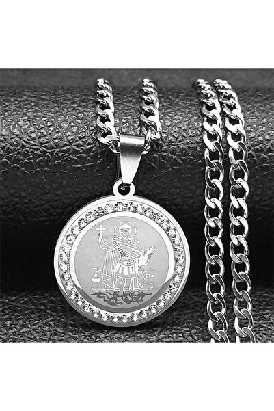 Choice 60cm NKxi SR Colorful Archangel St. Expedite Saint Medal Necklace Wome...