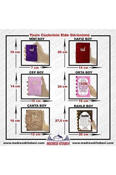 Medrese Yayınları Tül Keseli Yasin Kitabı Cüzü 12x16 çanta boy Kabeli 25 Li Gül Kokulu Tesbihli Doğum Cenaze Bebek Mevlüt Hediyeliği