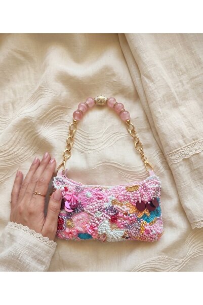 iRush Beaded Boncuklu Tek Bölmeli M0000 Kol ve Omuz Çantası